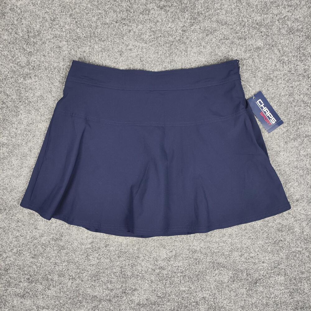 Chaps Sport Skirt Womens Size 10 Blue Golf Athletic Lightweight Zip Pockets
